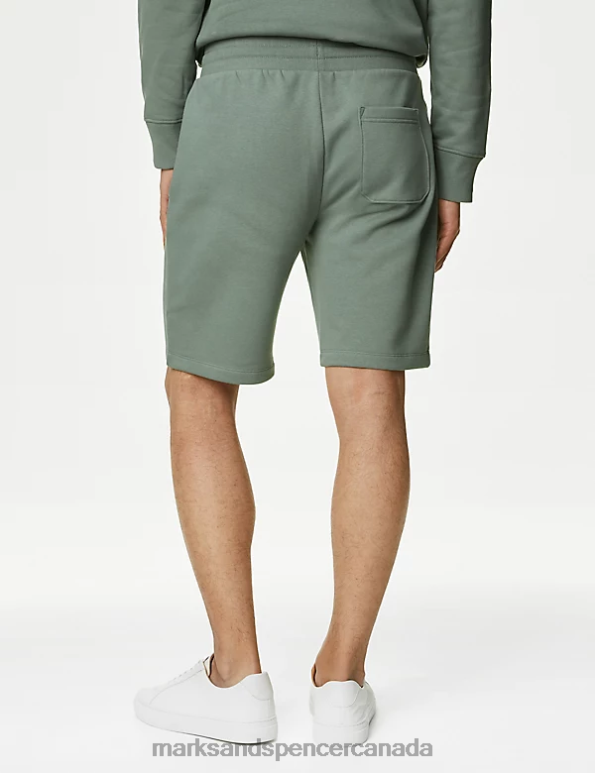 Men Sage Clothing Marks & Spencer Cotton Rich Oversized Jersey Shorts 20VTD4798 - Marks and Spencer online