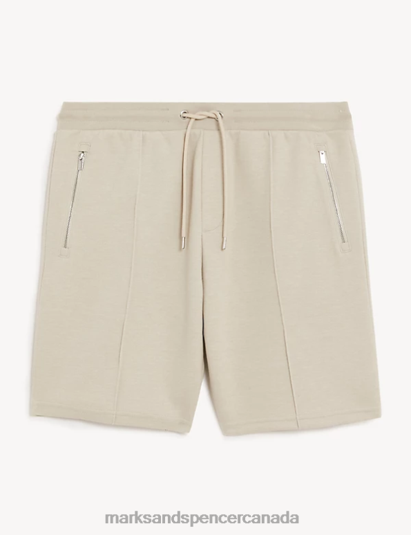 Marks and Spencer Canada - Men Stone Clothing Marks & Spencer Jersey Shorts 20VTD5961