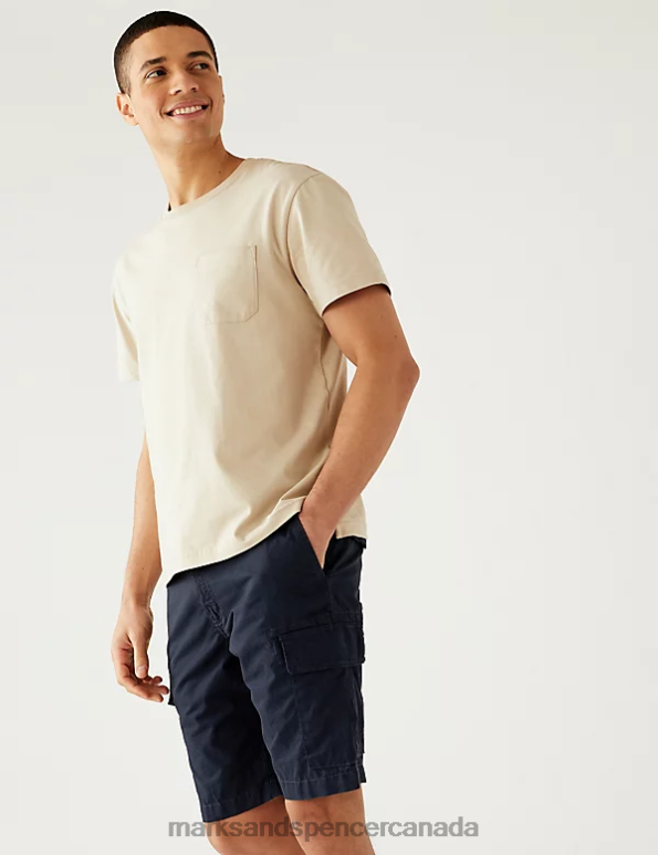 Men Stone Mix Clothing Marks & Spencer 2pk Pure Cotton Cargo Shorts 20VTD5888 - Marks and Spencer online