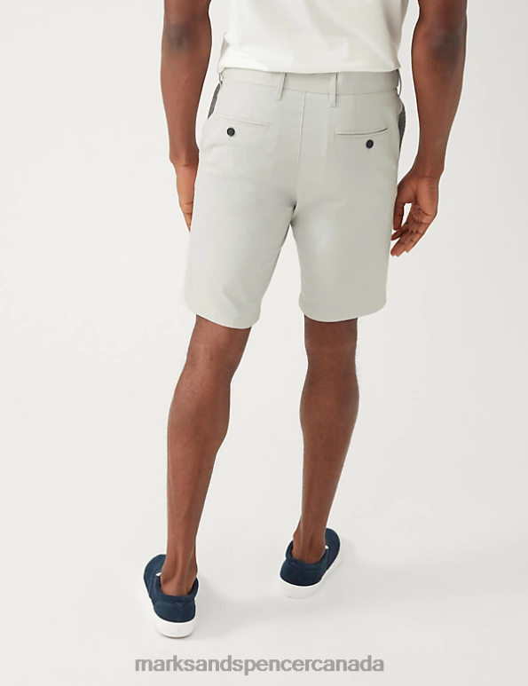 Men Stone Mix Clothing Marks & Spencer 2pk Super Lightweight Chino Shorts 20VTD5240 - Marks and Spencer outlet