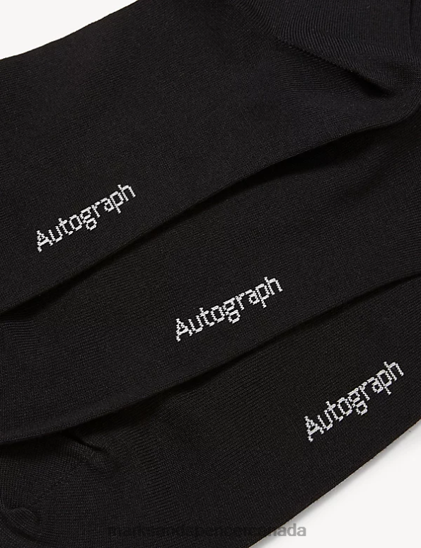 Marks and Spencer near me - Men Black Clothing Marks & Spencer 3pk Modal Pima Cotton Socks 20VTD5350