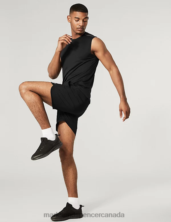 Men Black Clothing Marks & Spencer Quick Dry Training Top 20VTD6497 - Marks and Spencer Canada locations