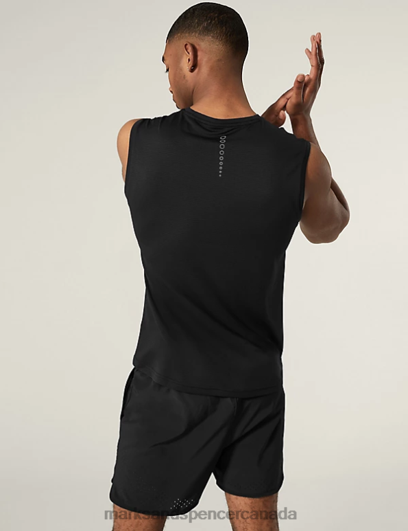 Men Black Clothing Marks & Spencer Quick Dry Training Top 20VTD6497 - Marks and Spencer Canada locations