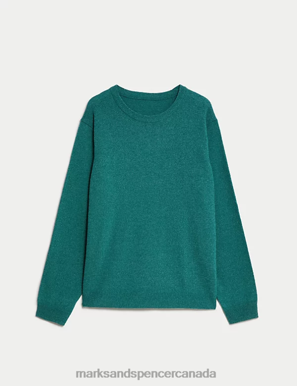 Marks and Spencer near me - Men Emerald Clothing Marks & Spencer Pure Extra Fine Lambswool Crew Neck Jumper 20VTD7392