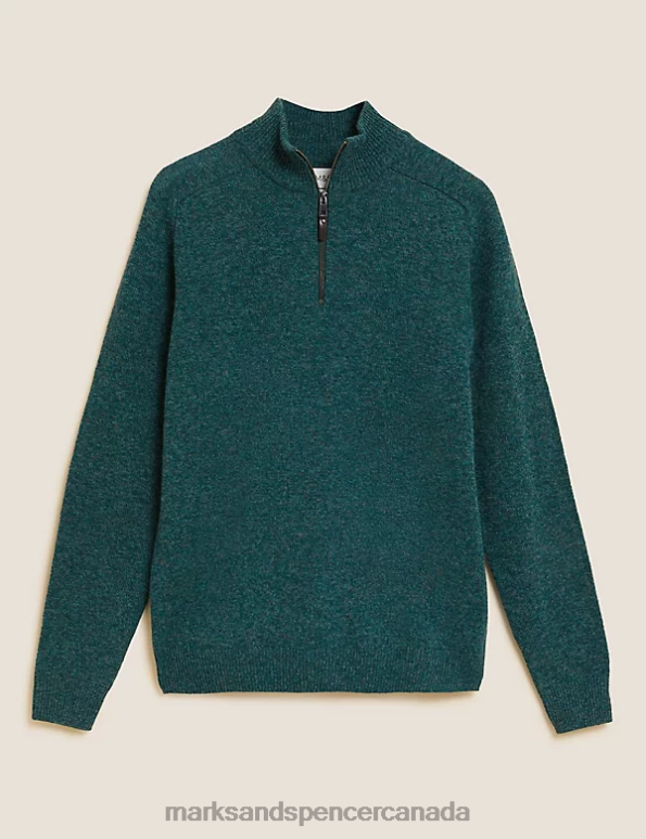 Marks and Spencer near me - Men Green Mix Clothing Marks & Spencer Pure Extra Fine Lambswool Jumper 20VTD7113