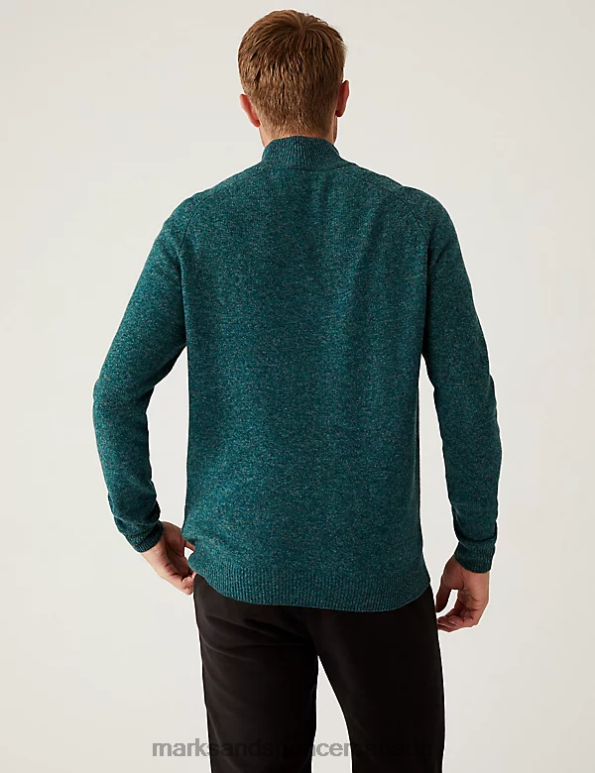 Marks and Spencer near me - Men Green Mix Clothing Marks & Spencer Pure Extra Fine Lambswool Jumper 20VTD7113
