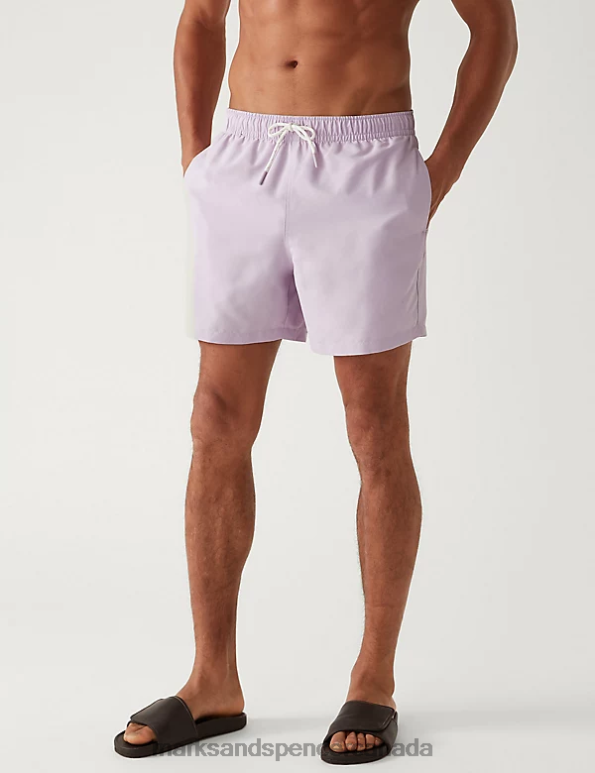 Marks and Spencer sale - Men Soft Lilac Clothing Marks & Spencer Quick Dry Swim Shorts 20VTD5128