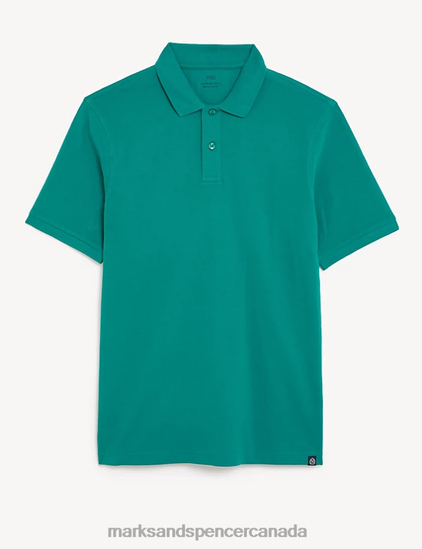 Marks and Spencer near me - Men Aqua Clothing Marks & Spencer Pure Cotton Pique Polo Shirt 20VTD208
