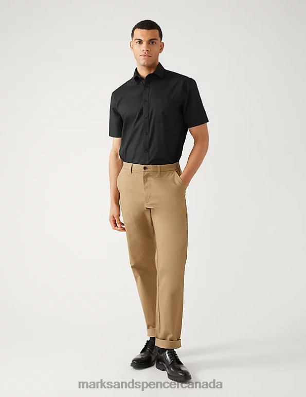 Marks and Spencer sale - Men Black Clothing Marks & Spencer 3pk Regular Fit Short Sleeve Shirts 20VTD6609