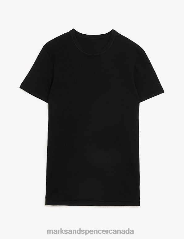 Marks and Spencer sale - Men Black Clothing Marks & Spencer Heatgen Maximum Thermal Short Sleeve Top 20VTD6964
