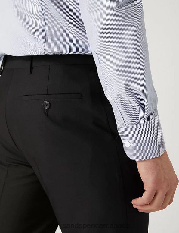 Men Blue Mix Clothing Marks & Spencer 2pk Slim Fit Easy Iron Long Sleeve Shirts 20VTD5120 - Marks and Spencer online