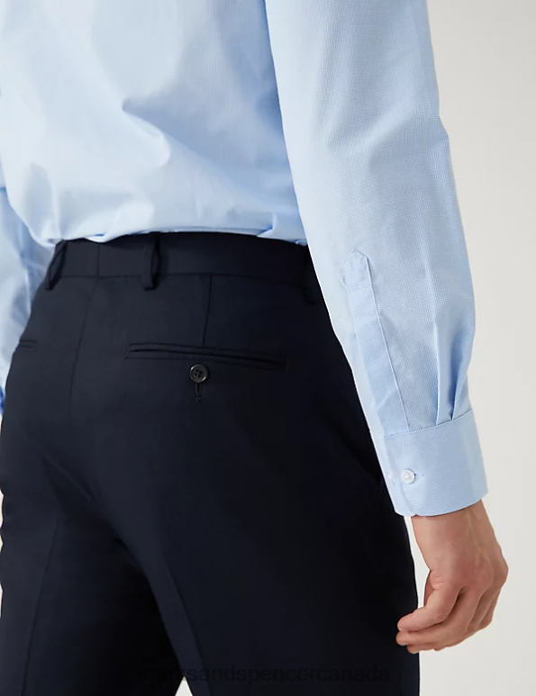 Men Blue Mix Clothing Marks & Spencer 3pk Tailored Fit Long Sleeve Shirts 20VTD6941 - Marks and Spencer online