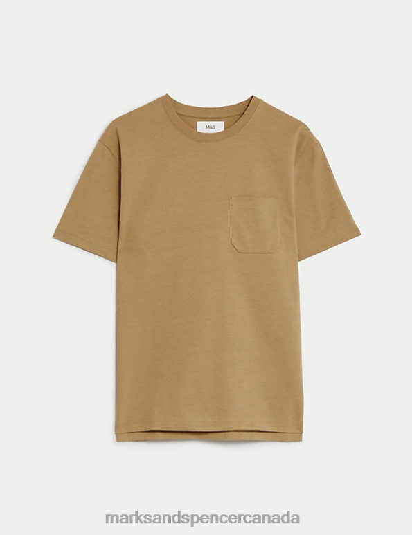 Marks and Spencer near me - Men Bronze Clothing Marks & Spencer Pure Cotton Heavyweight T-Shirt 20VTD5364