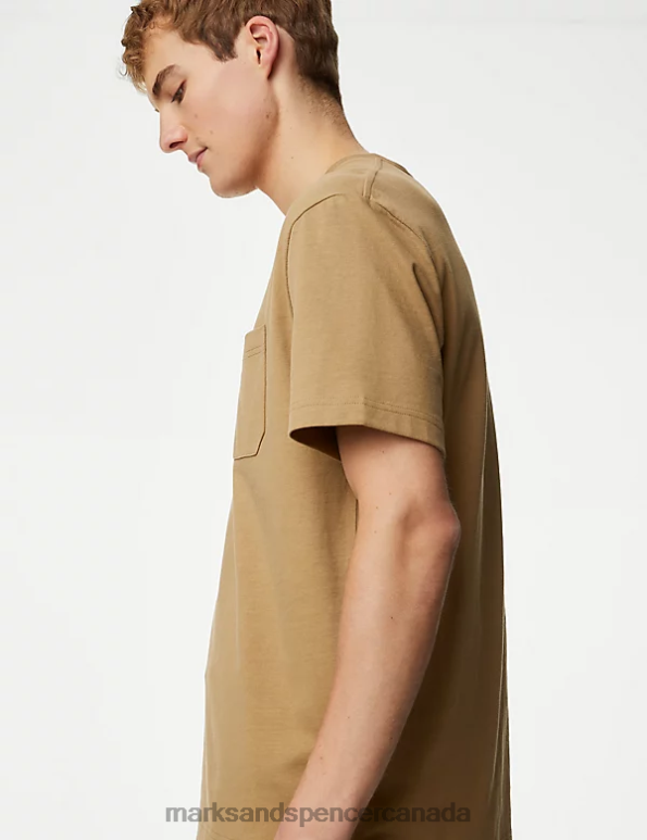 Marks and Spencer near me - Men Bronze Clothing Marks & Spencer Pure Cotton Heavyweight T-Shirt 20VTD5364