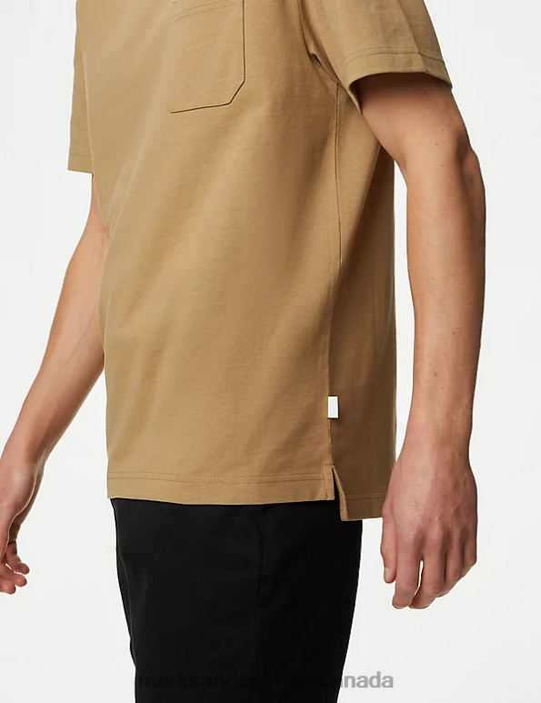 Marks and Spencer near me - Men Bronze Clothing Marks & Spencer Pure Cotton Heavyweight T-Shirt 20VTD5364