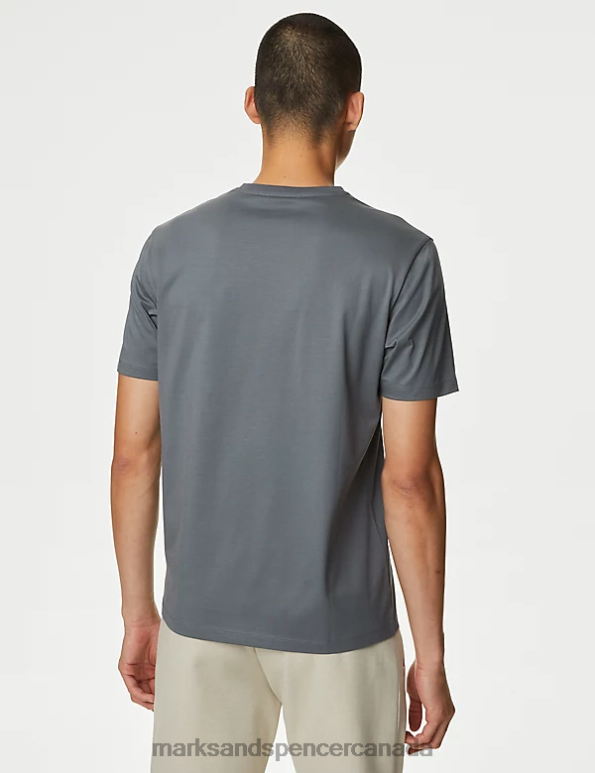 Marks and Spencer sale - Men Carbon Clothing Marks & Spencer Pure Supima Cotton T-shirt 20VTD6306