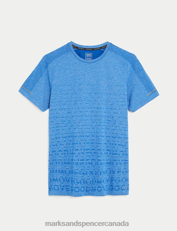 Marks and Spencer near me - Men Cobalt Clothing Marks & Spencer Seam Free Printed Training T-Shirt 20VTD5390