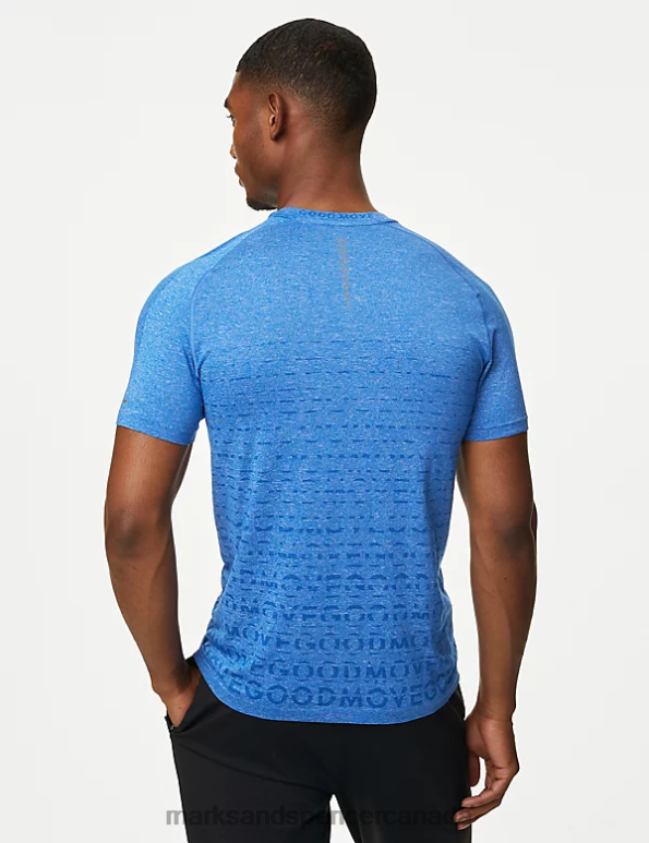 Marks and Spencer near me - Men Cobalt Clothing Marks & Spencer Seam Free Printed Training T-Shirt 20VTD5390