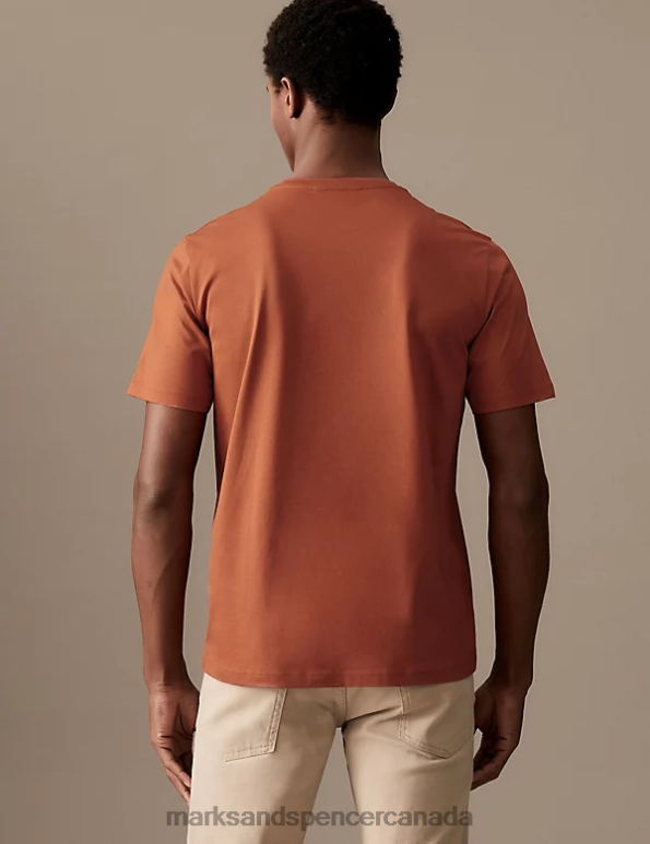 Marks and Spencer Canada - Men Copper Tan Clothing Marks & Spencer Pure Supima Cotton T-shirt 20VTD6304