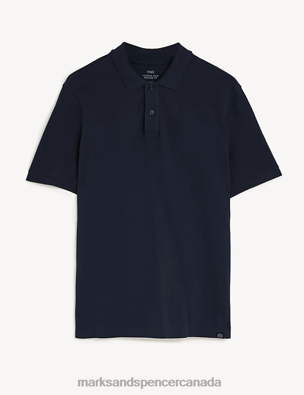 Marks and Spencer near me - Men Dark Navy Clothing Marks & Spencer Pure Cotton Pique Polo Shirt 20VTD8
