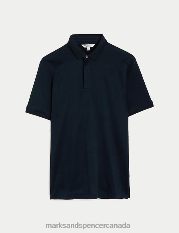Marks and Spencer near me - Men Dark Navy Clothing Marks & Spencer Pure Supima Cotton Polo Shirt 20VTD6587