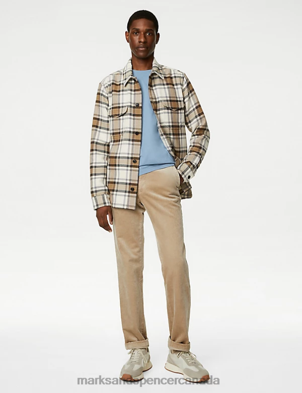 Men Light Airforce Clothing Marks & Spencer Pure Cotton Crew Neck T-Shirt 20VTD172 - Marks and Spencer Canada locations