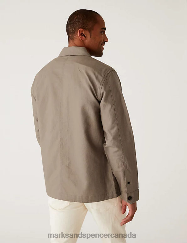 Men Mole Clothing Marks & Spencer Easy Iron Linen Blend Overshirt 20VTD5341 - Marks and Spencer online