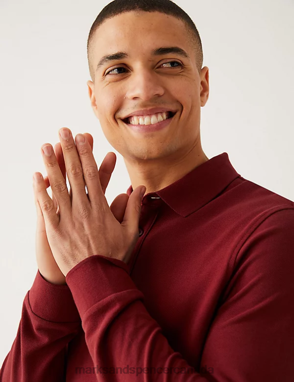 Marks and Spencer near me - Men Navy Mix Clothing Marks & Spencer 2pk Pure Cotton Long Sleeve Polo Shirts 20VTD4770