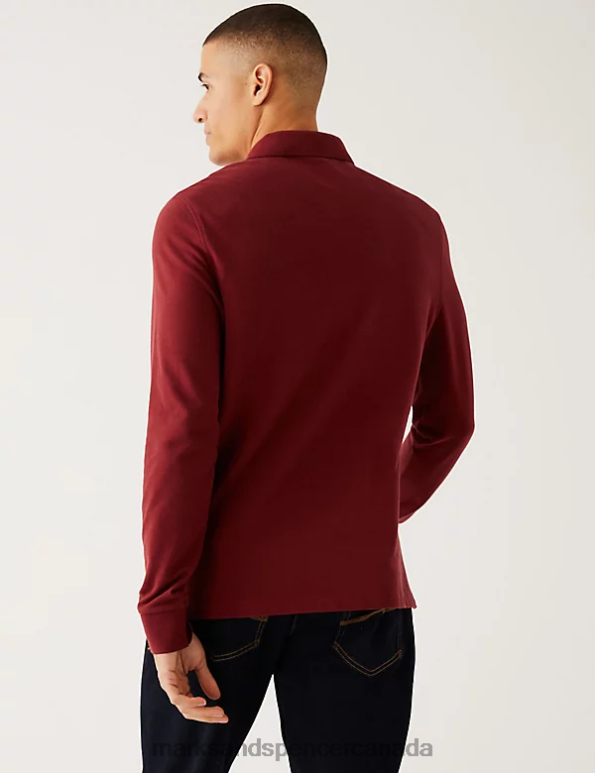Marks and Spencer near me - Men Navy Mix Clothing Marks & Spencer 2pk Pure Cotton Long Sleeve Polo Shirts 20VTD4770