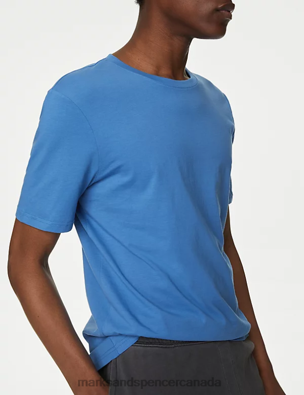 Marks and Spencer sale - Men Ocean Clothing Marks & Spencer 3pk Pure Cotton Crew Neck T-Shirts 20VTD5094