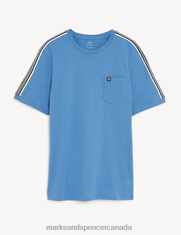 Men Ocean Clothing Marks & Spencer Pure Cotton T-Shirt 20VTD4856 - Marks and Spencer online