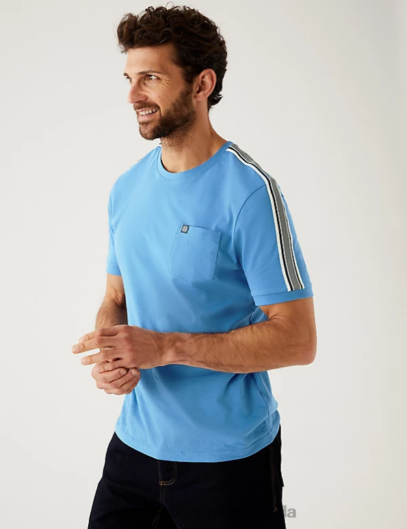 Men Ocean Clothing Marks & Spencer Pure Cotton T-Shirt 20VTD4856 - Marks and Spencer online