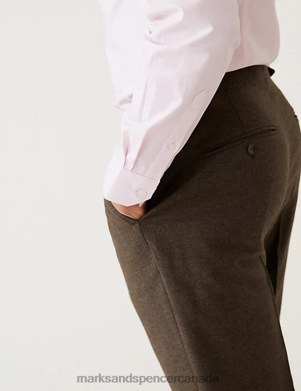 Men Pink Clothing Marks & Spencer Slim Fit Cotton Rich Stretch Shirt 20VTD5981 - Marks and Spencer online