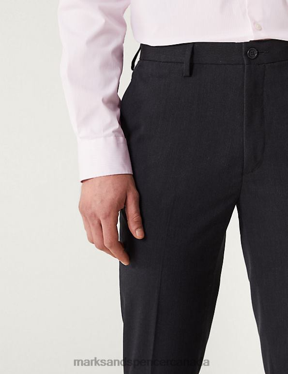 Men Pink Clothing Marks & Spencer Slim Fit Cotton Rich Stretch Striped Shirt 20VTD6929 - Marks and Spencer Canada locations