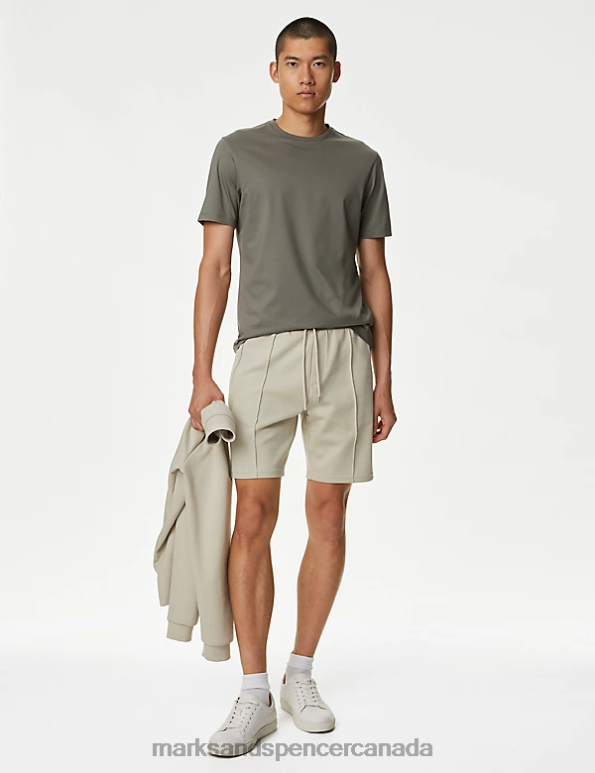 Marks and Spencer near me - Men Sage Green Clothing Marks & Spencer Pure Supima Cotton T-shirt 20VTD6305