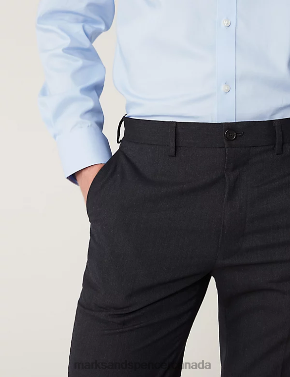 Marks and Spencer sale - Men Sky Blue Clothing Marks & Spencer Slim Fit Non Iron Pure Cotton Shirt 20VTD6027