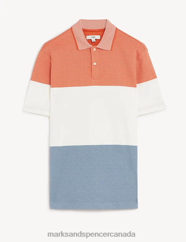 Marks and Spencer near me - Men Sun Bronze Clothing Marks & Spencer Pure Cotton Double Knit Polo Shirt 20VTD6157