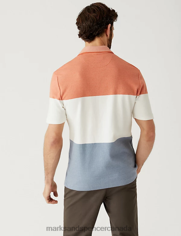 Marks and Spencer near me - Men Sun Bronze Clothing Marks & Spencer Pure Cotton Double Knit Polo Shirt 20VTD6157