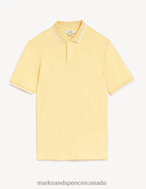 Marks and Spencer near me - Men Sunshine Clothing Marks & Spencer Modal Rich Tipped Collar Polo Shirt 20VTD6394