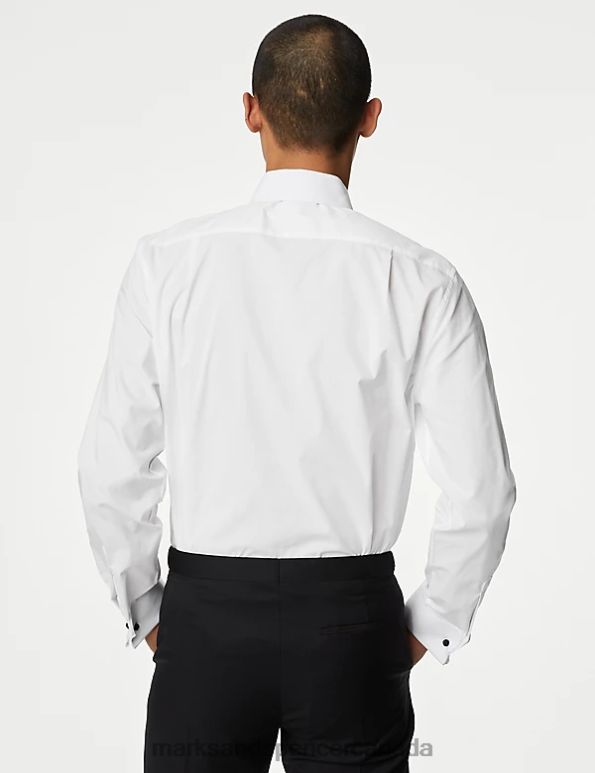 Marks and Spencer near me - Men White Clothing Marks & Spencer Regular Fit Cotton Rich Dinner Shirt 20VTD6325