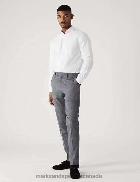 Marks and Spencer near me - Men White Clothing Marks & Spencer Regular Fit Easy Iron Pure Cotton Shirt 20VTD6998
