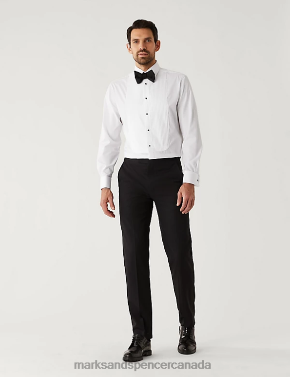 Marks and Spencer near me - Men White Clothing Marks & Spencer Regular Fit Pure Cotton Dinner Shirt 20VTD6202