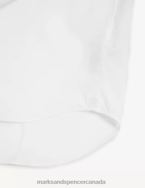Marks and Spencer near me - Men White Clothing Marks & Spencer Regular Fit Pure Cotton Dinner Shirt 20VTD6202
