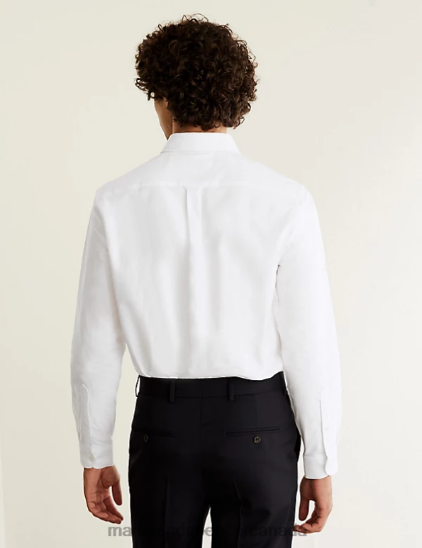 Marks and Spencer sale - Men White Clothing Marks & Spencer Regular Fit Pure Cotton Oxford Shirt 20VTD6053