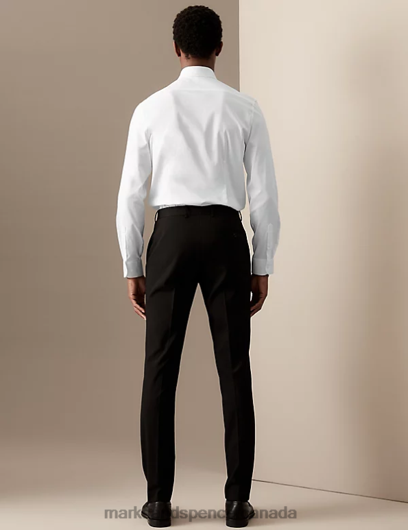 Marks and Spencer sale - Men White Clothing Marks & Spencer Slim Fit Easy Iron Cotton Rich Shirt 20VTD6442