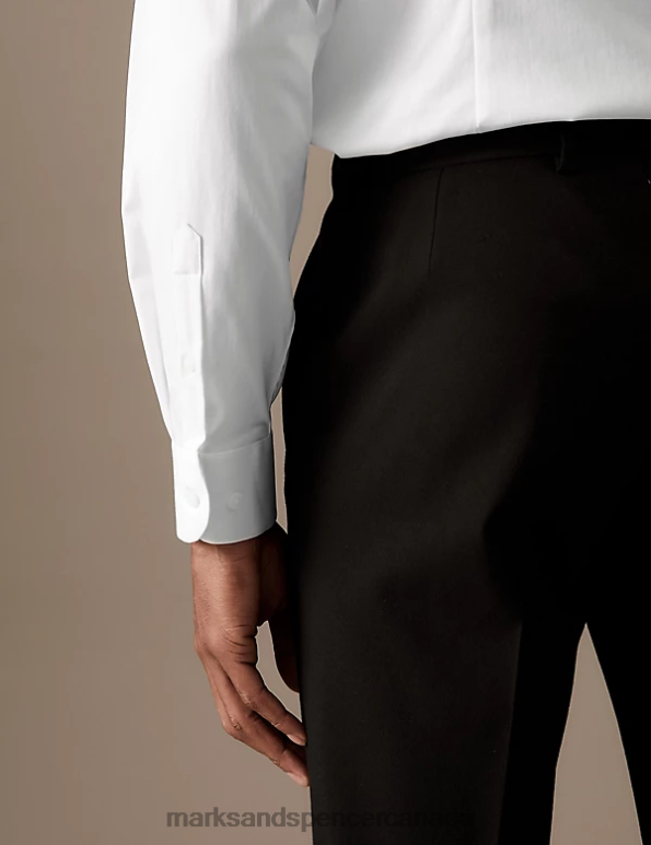 Marks and Spencer sale - Men White Clothing Marks & Spencer Slim Fit Easy Iron Cotton Rich Shirt 20VTD6442