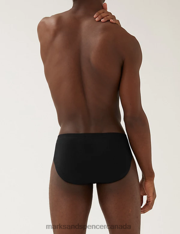 Marks and Spencer sale - Men Black Clothing Marks & Spencer 5pk Pure Cotton Cool & Fresh Slips 20VTD7544