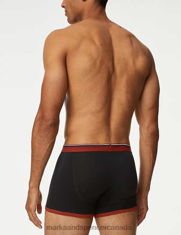 Marks and Spencer sale - Men Multi Clothing Marks & Spencer 5pk Cotton Rich Cool & Fresh Trunks 20VTD4733