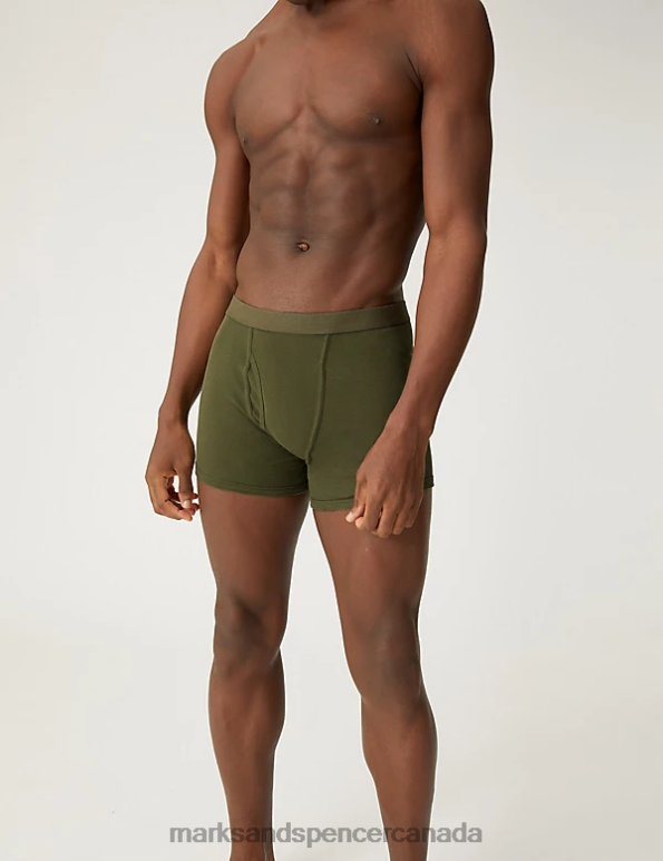 Marks and Spencer Canada - Men Multi Clothing Marks & Spencer 5pk Pure Cotton Trunks 20VTD5440