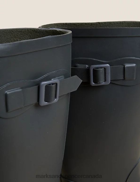 Men Green Footwear Marks & Spencer Fleece Lined Wellington Boots 20VTD6922 - Marks and Spencer online